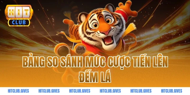 Bảng so sánh mức cược tiến lên đếm lá